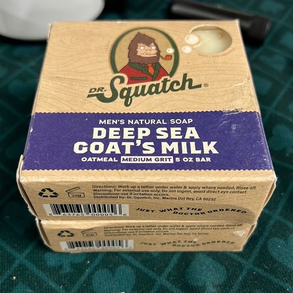Dr. Squatch Deep Sea Goat's Milk – 5 oz Mens Soap Bar.  Price is for each. - Picture 1 of 2